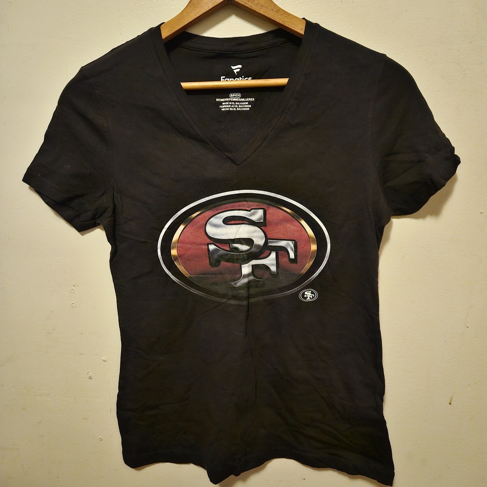 San Francisco 49ers Black V-Neck T-Shirt